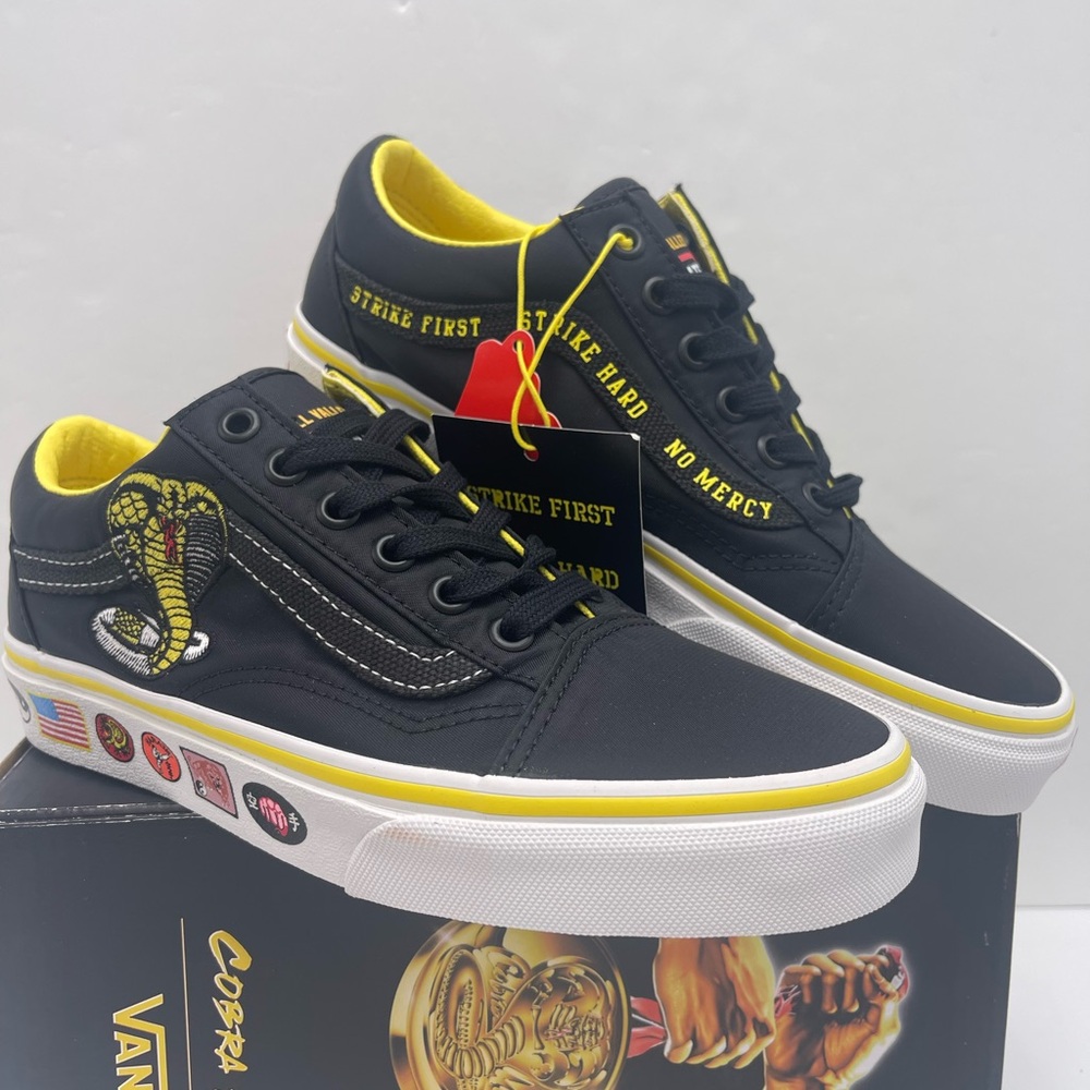 Vans Men’s Old Skool
Cobra Kai Black/Yellow/White Sneakers 
VN0A3WKT05N - Picture 11 of 16